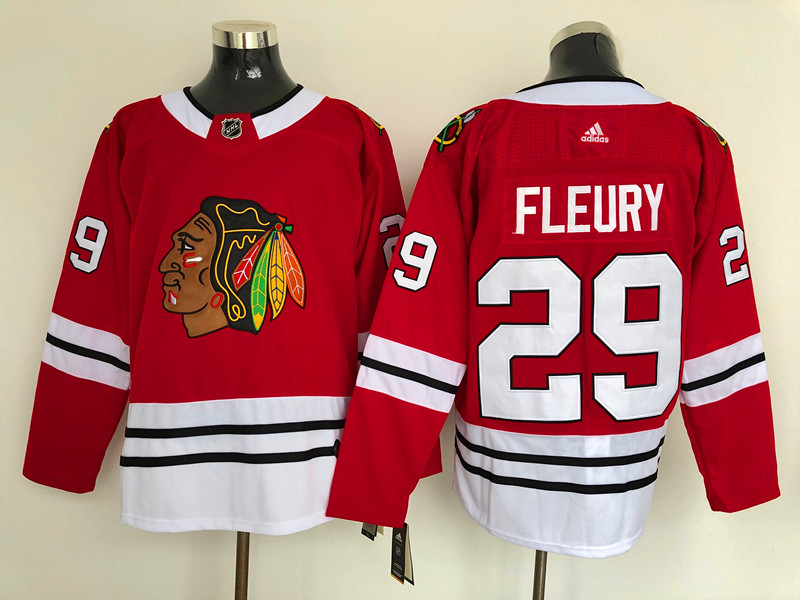 Men's Chicago Blackhawks Marc Andre Fleury #29 Red Home Breakaway Jersey